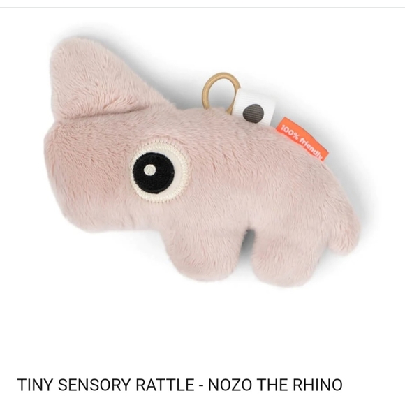 New done by deer rattle plush tiny sensory nozo the rhino - Picture 1 of 3